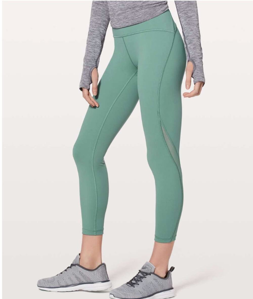 Lululemon Train Times 7/8 Pant Tights Leggings 25" Celadon Green